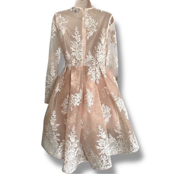 AMMO Charlotte Blackwood Lace Deep V Hi Low Structured Mini Dress Size Small - Picture 6 of 9